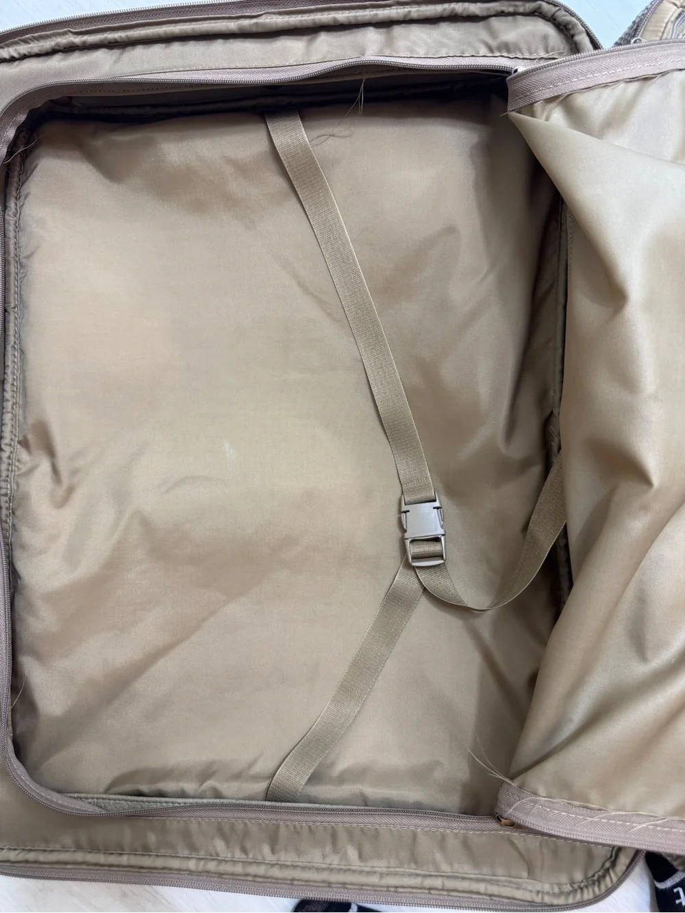 Hartmann Olive Tweed Rolling Carry-On with Tan Leather Trim